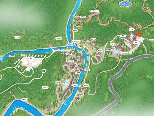 桑日结合景区手绘地图智慧导览和720全景技术，可以让景区更加“动”起来，为游客提供更加身临其境的导览体验。